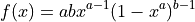 f(x) = a b x^{a-1}(1-x^{a})^{b-1}